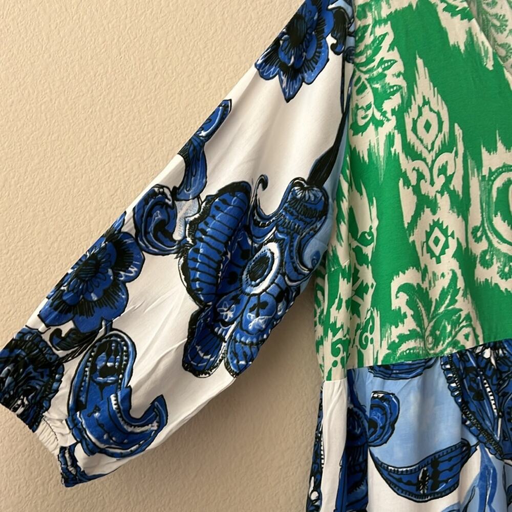 NWT Milano Italy %100 Viscose Tiered Dress Size 8 - Picture 8 of 8